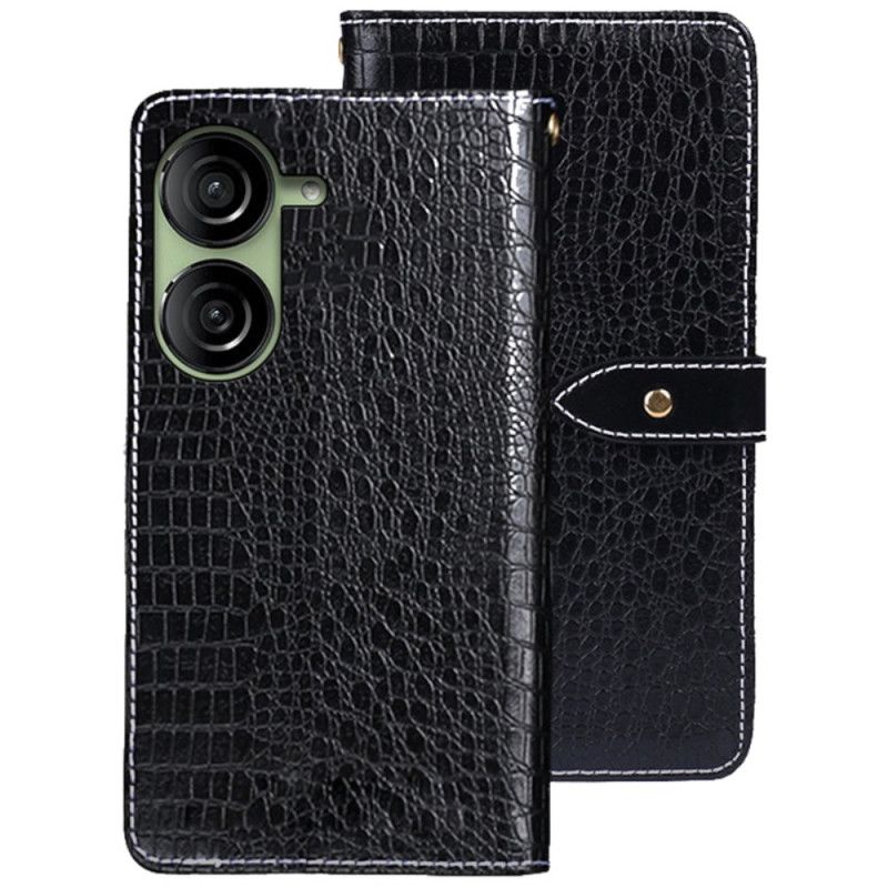 Läderfodral Asus Zenfone 10 Telefonfodral Idewei Crocodile Style