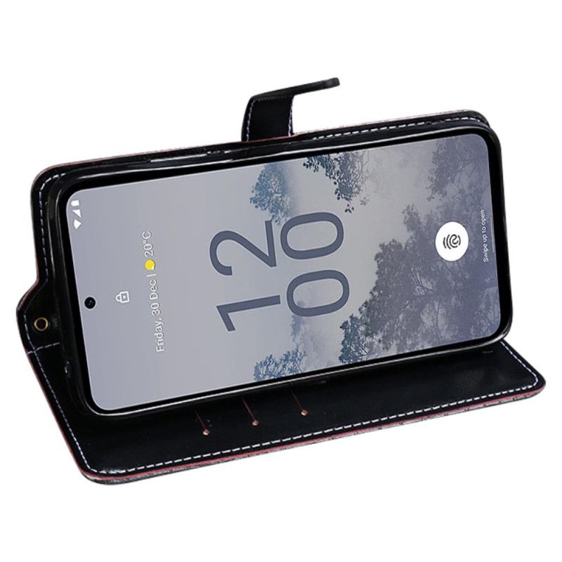 Läderfodral Asus Zenfone 10 Telefonfodral Idewei Crocodile Style