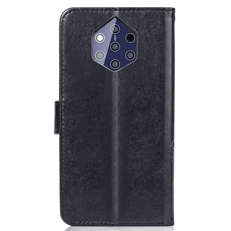 Fodral Nokia 9 PureView Svart Fyrklöver