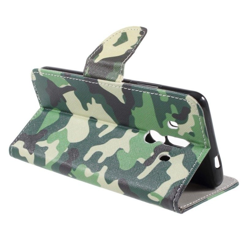 Läderfodral Huawei Mate 10 Pro Mobilskal Militär Kamouflage