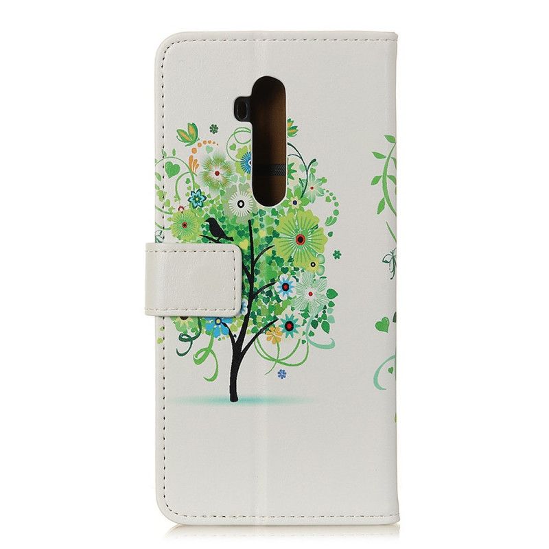 Fodral för OnePlus 7T Pro Ljusblå Blommande Träd