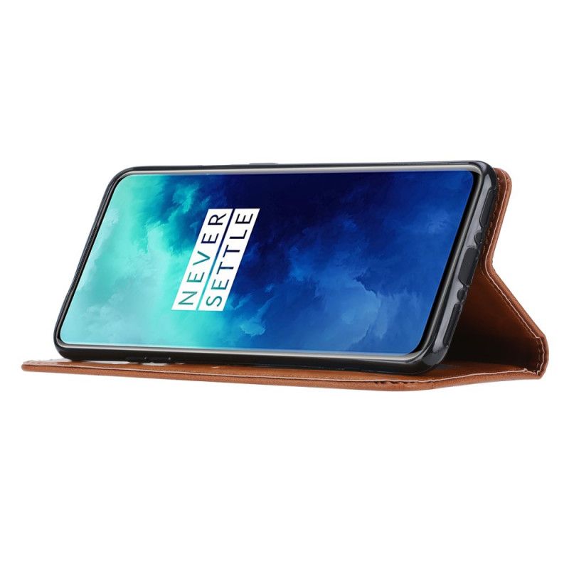 Folio-fodral OnePlus 7T Pro Svart Korthållare I Konstläder