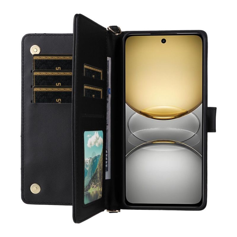 Fodral För Realme 14x 5g Premiumdesign Med Rem Och Axelrem