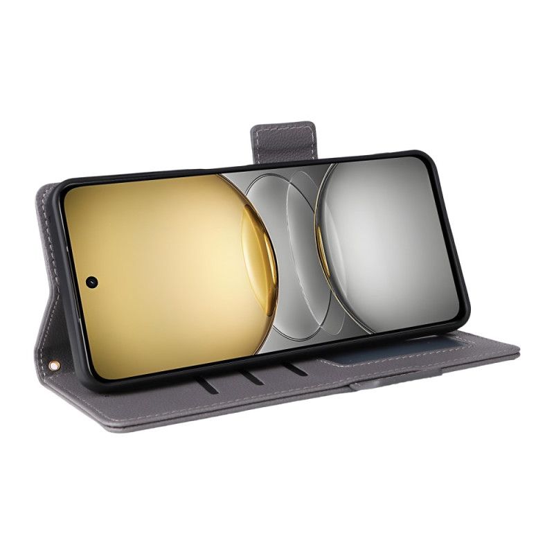 Läderskal Fodral Realme 14x 5g Litchi-konstläder Med Rem