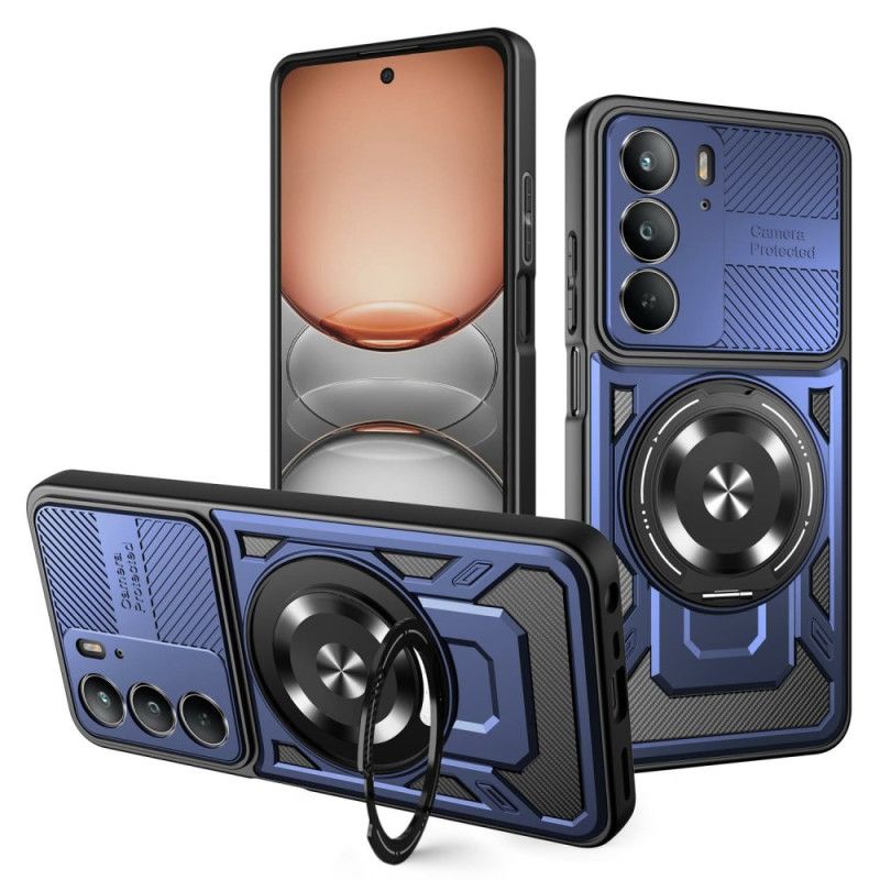 Skal Realme 14x 5g Telefonfodral Magnetisk Med Roterande Stativ