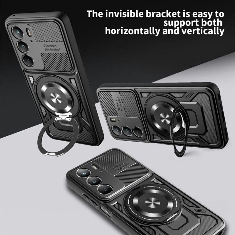 Skal Realme 14x 5g Telefonfodral Magnetisk Med Roterande Stativ