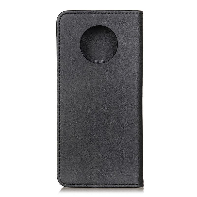 Folio-fodral för Xiaomi Redmi Note 9 5G / Note 9T 5G Svart Elegant Split Läder