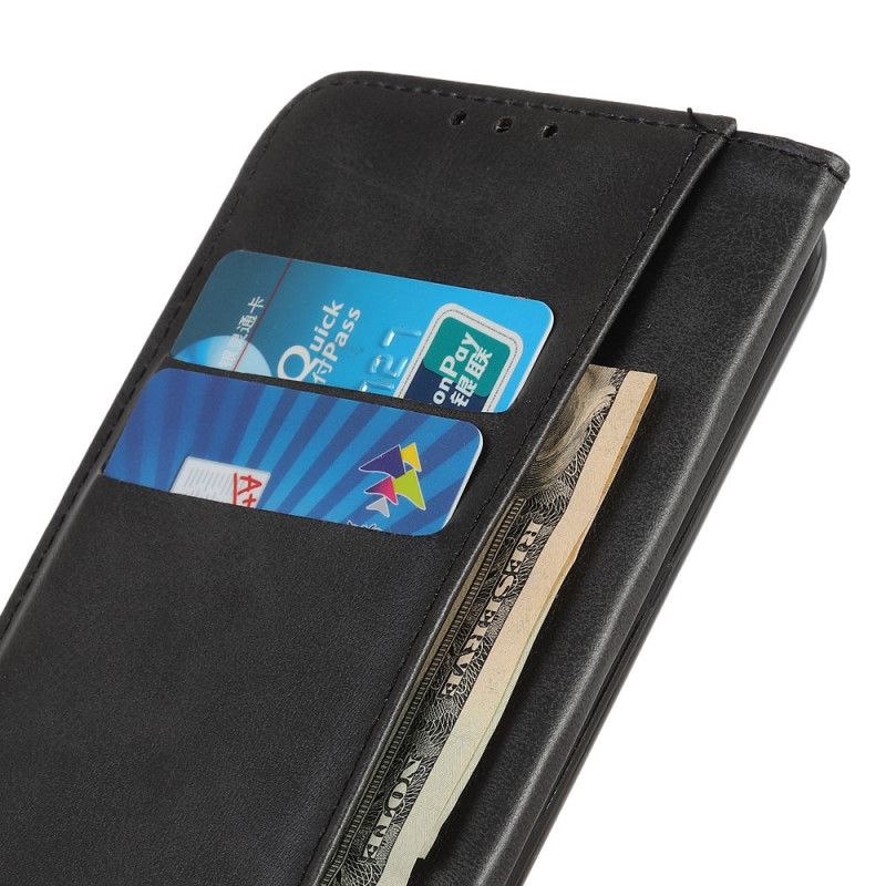 Folio-fodral för Xiaomi Redmi Note 9 5G / Note 9T 5G Svart Elegant Split Läder