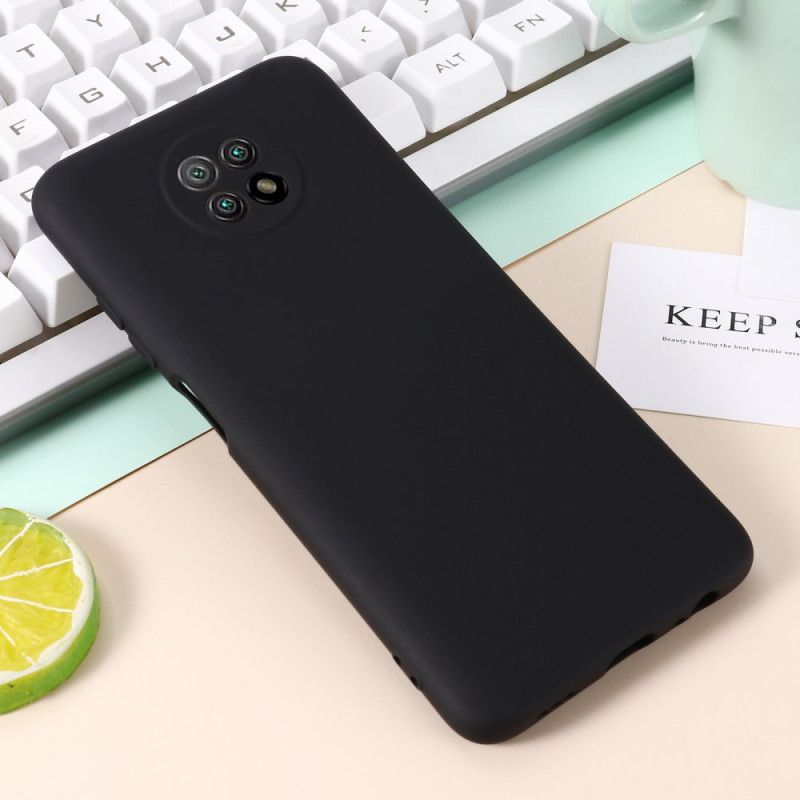 Skal Xiaomi Redmi Note 9 5G / Note 9T 5G Svart Flytande Silikon Och Rem