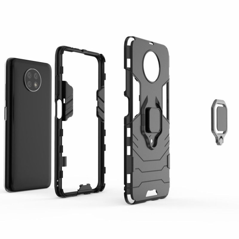 Skal Xiaomi Redmi Note 9 5G / Note 9T 5G Svart Resistent Ring