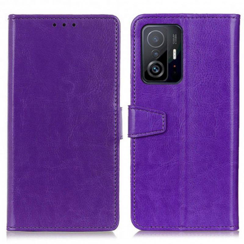 Fodral Xiaomi Mi 11t / 11t Pro Enkel Glänsande Lädereffekt