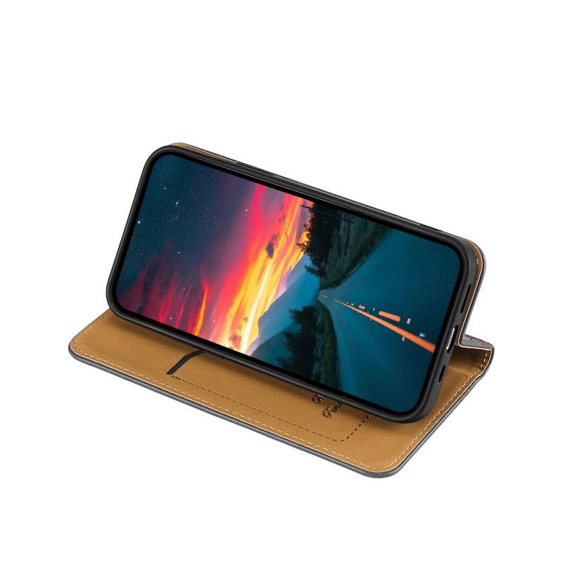 Folio-fodral Xiaomi Mi 11t / 11t Pro Split Litchi-lädersömmar