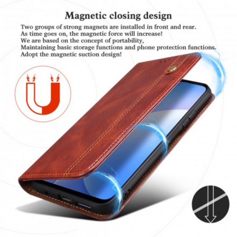 Folio-fodral Xiaomi Mi 11t / 11t Pro Vaxat Konstläder
