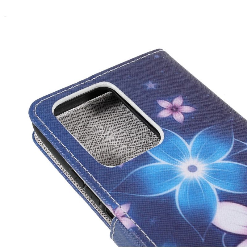 Läderskal Fodral Xiaomi Mi 11t / 11t Pro Månblommor Med Rem