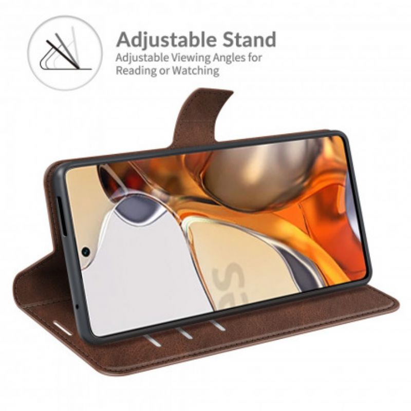 Skyddsfodral Xiaomi Mi 11t / 11t Pro Slim Extreme Lädereffekt