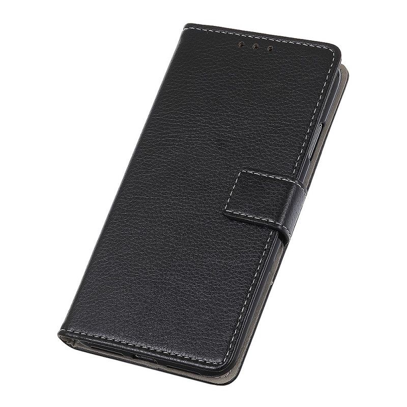 Fodral Xiaomi Mi Note 10 / 10 Pro Svart Sömmar I Lycheskinn