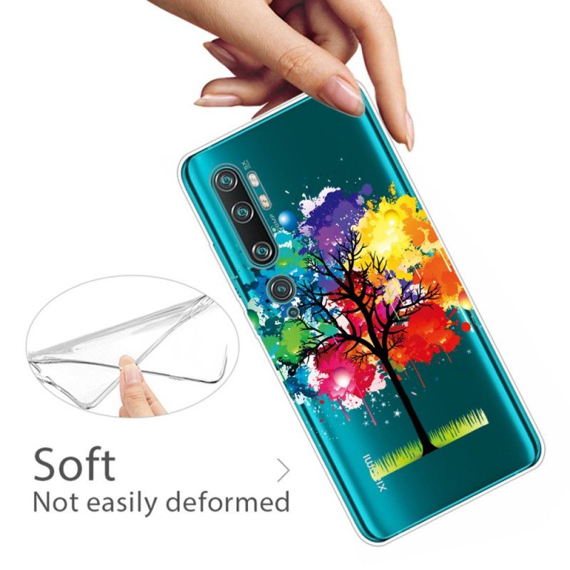 Skal Xiaomi Mi Note 10 / 10 Pro Transparent Akvarell Träd