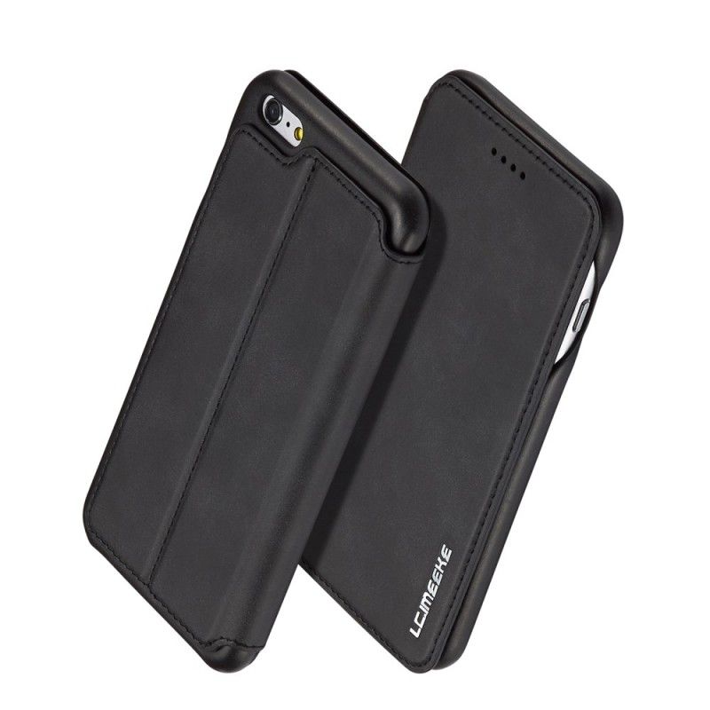 Folio-fodral iPhone 6 / 6S Plus Svart Lc.Imeeke Lädereffekt