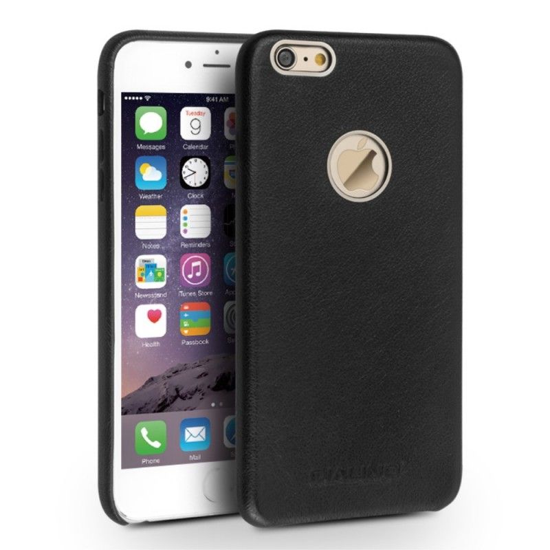 Skal för iPhone 6 / 6S Plus Brun Äkta Läder - Qialino
