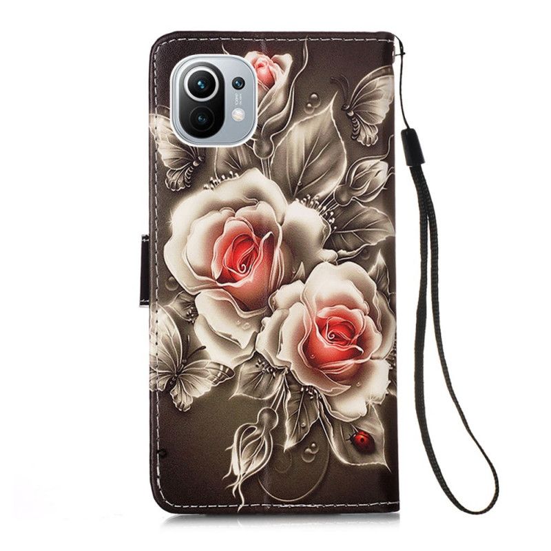 Fodral Xiaomi Mi 11 Gyllene Rosor