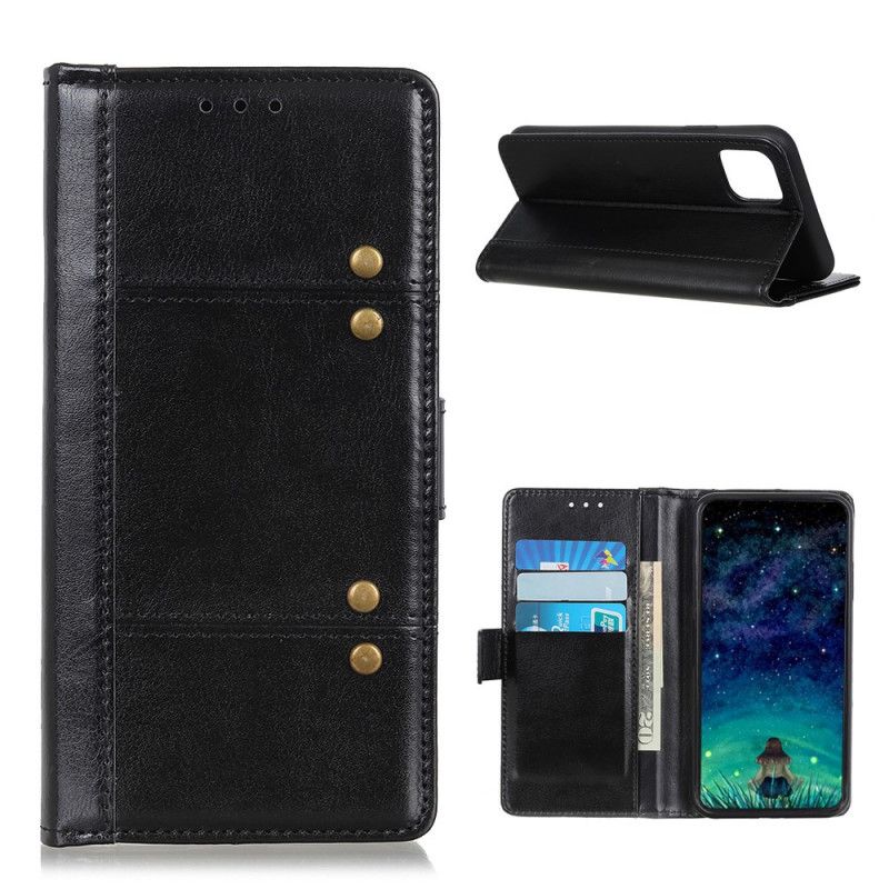Fodral Xiaomi Mi 11 Svart Antik Lädereffekt