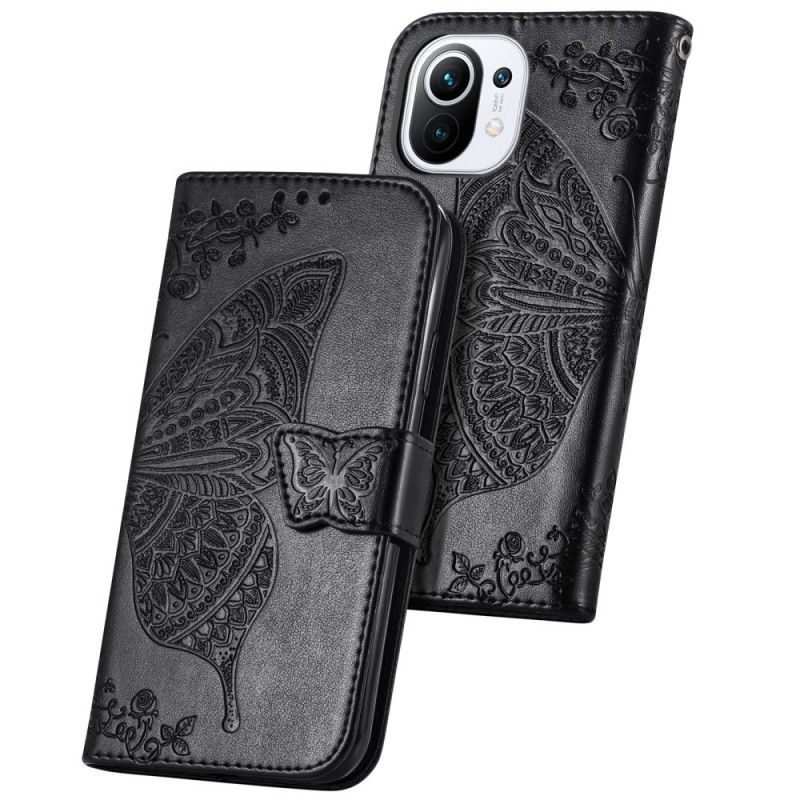Fodral Xiaomi Mi 11 Svart Halva Fjärilar