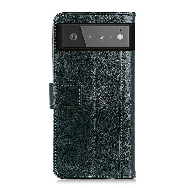 Fodral För Google Pixel 6 Forntida Lädereffekt