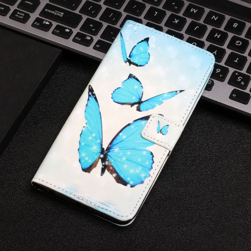 Fodral Google Pixel 6 Flying Blue Butterflies