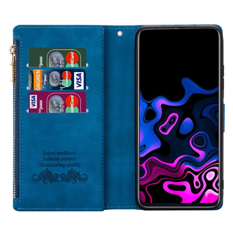 Fodral Google Pixel 6 Tvåfärgad Grafisk Ficka Med Dragkedja