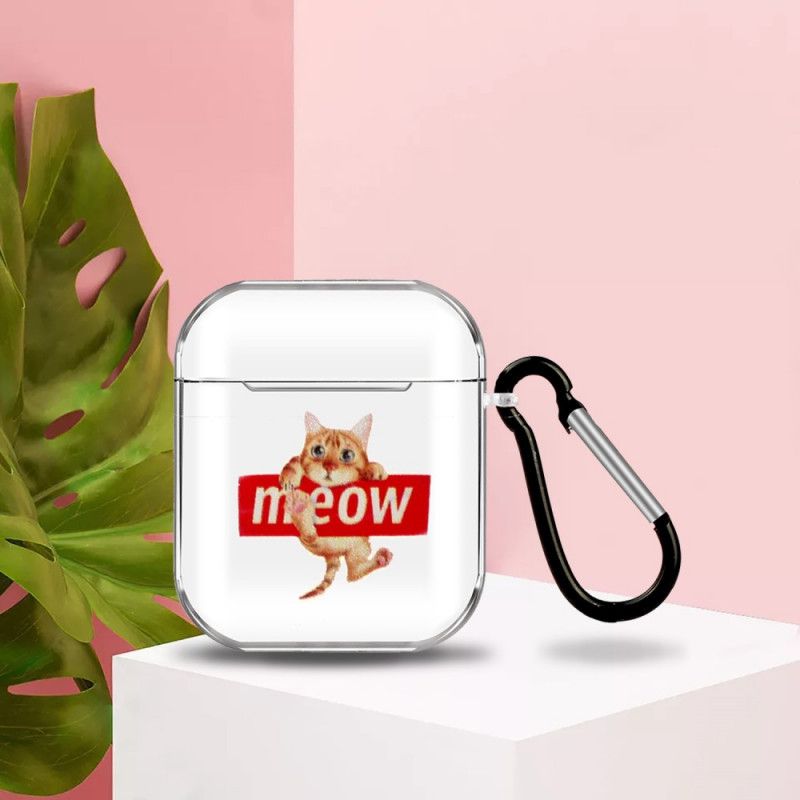 Skal AirPods Magenta Mobilskal Silikon Katt Serie Med Karbinhake
