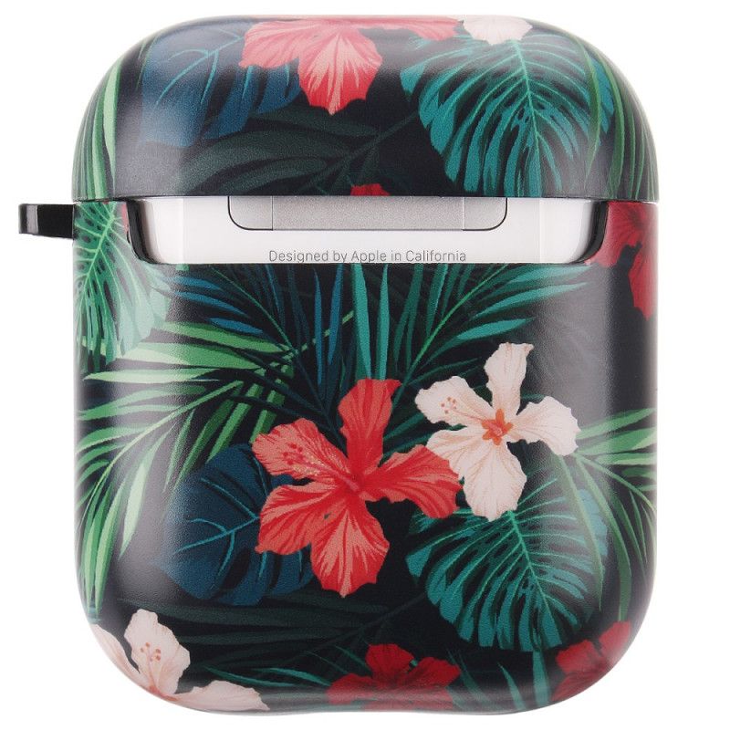 Skal AirPods Röd Styv Blommig