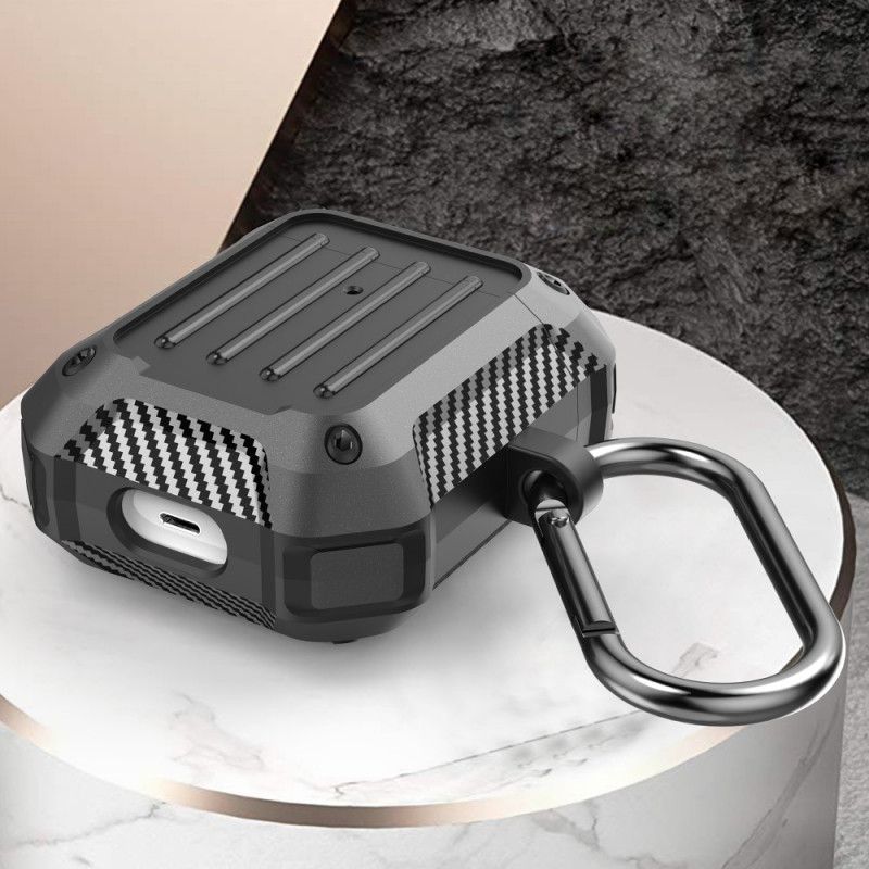 Skal AirPods Svart Superresistent Med Wiwu Karbinhake