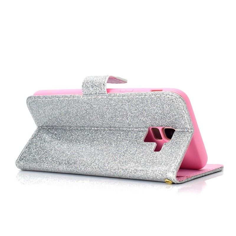 Fodral Samsung Galaxy J6 Lila Glitter