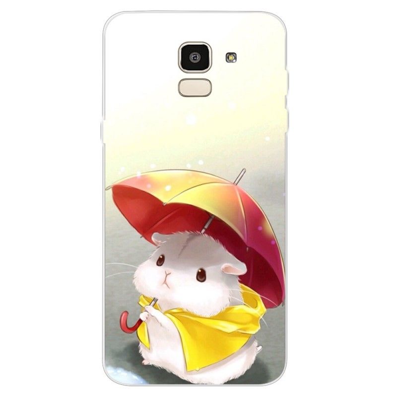 Skal Samsung Galaxy J6 Mobilskal Hamster I Regnet