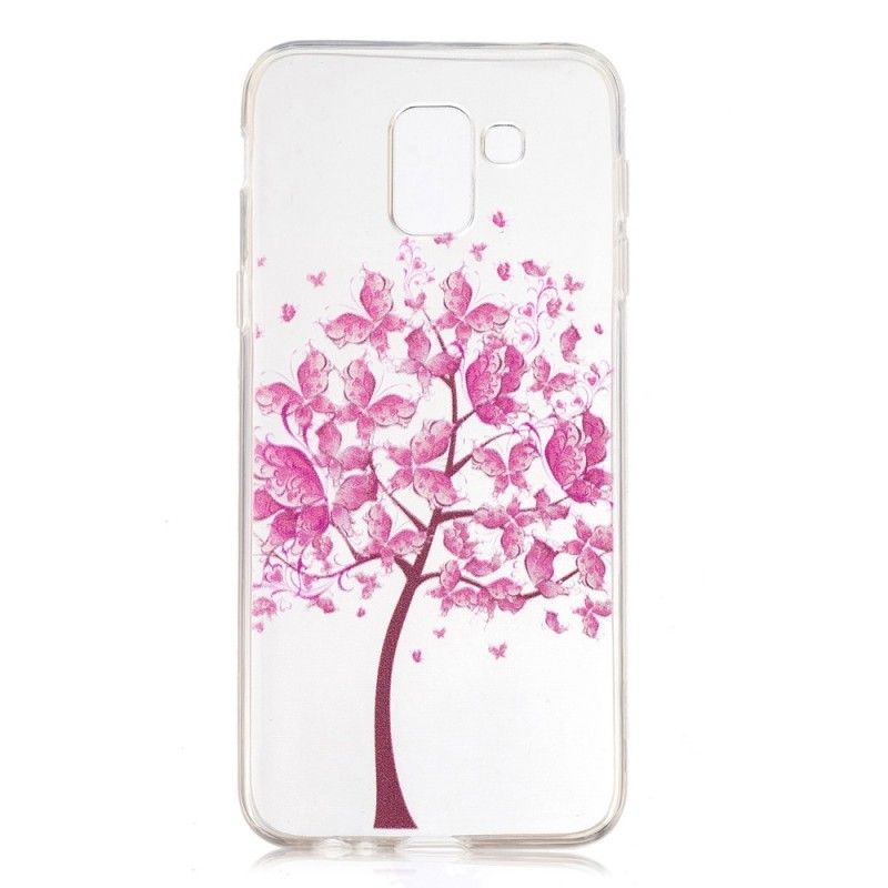 Skal Samsung Galaxy J6 Transparent Fjärilsträd