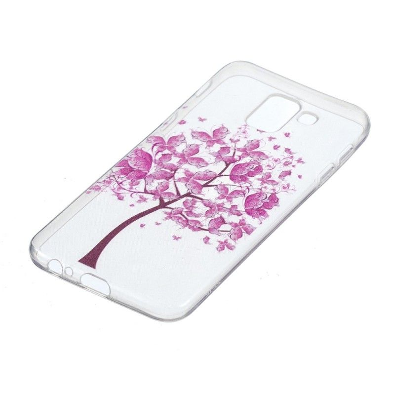 Skal Samsung Galaxy J6 Transparent Fjärilsträd