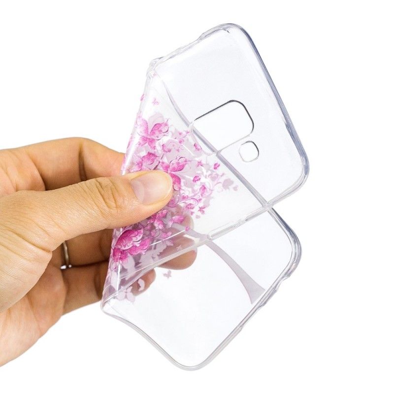 Skal Samsung Galaxy J6 Transparent Fjärilsträd
