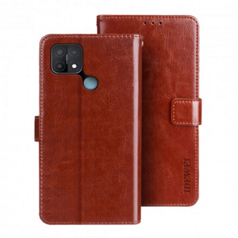 Fodral Oppo A15 Läderimitation Idewei