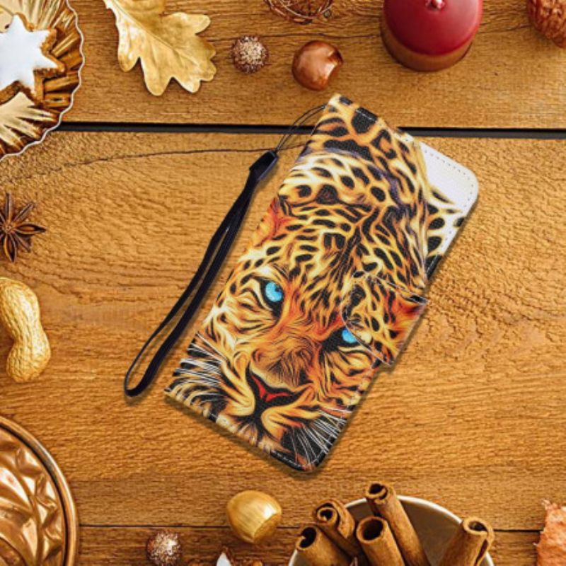 Fodral Oppo A15 Tiger Med Snöre