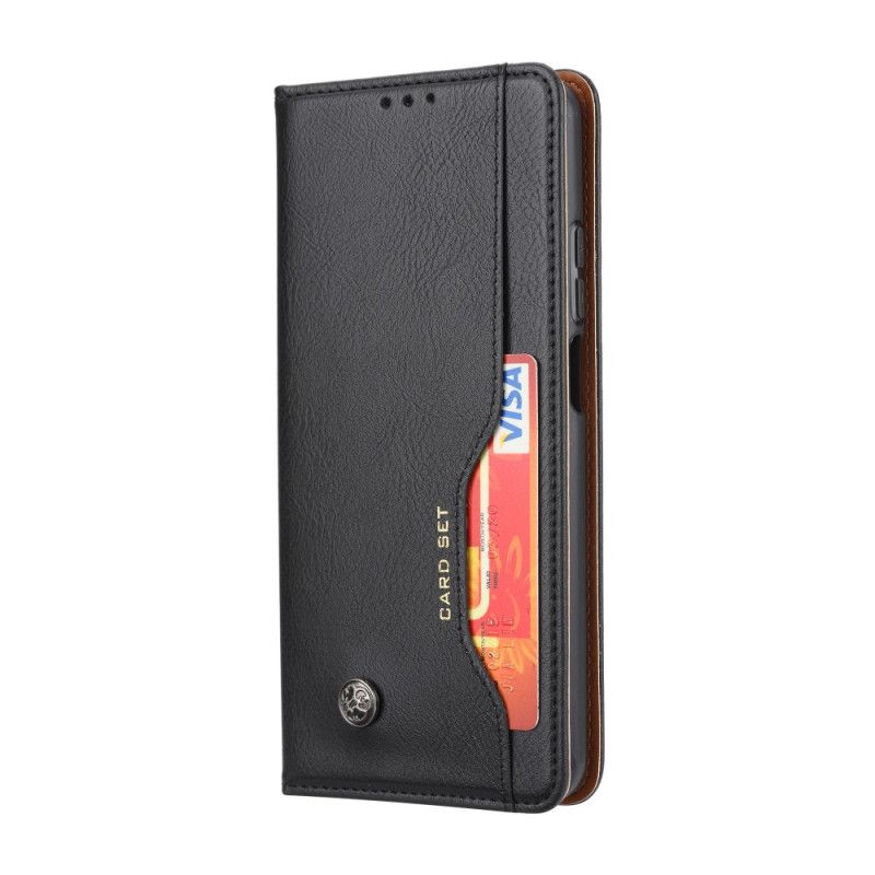 Folio-fodral för Xiaomi Mi 10T Lite 5G / Redmi Note 9 Pro 5G Svart Korthållare