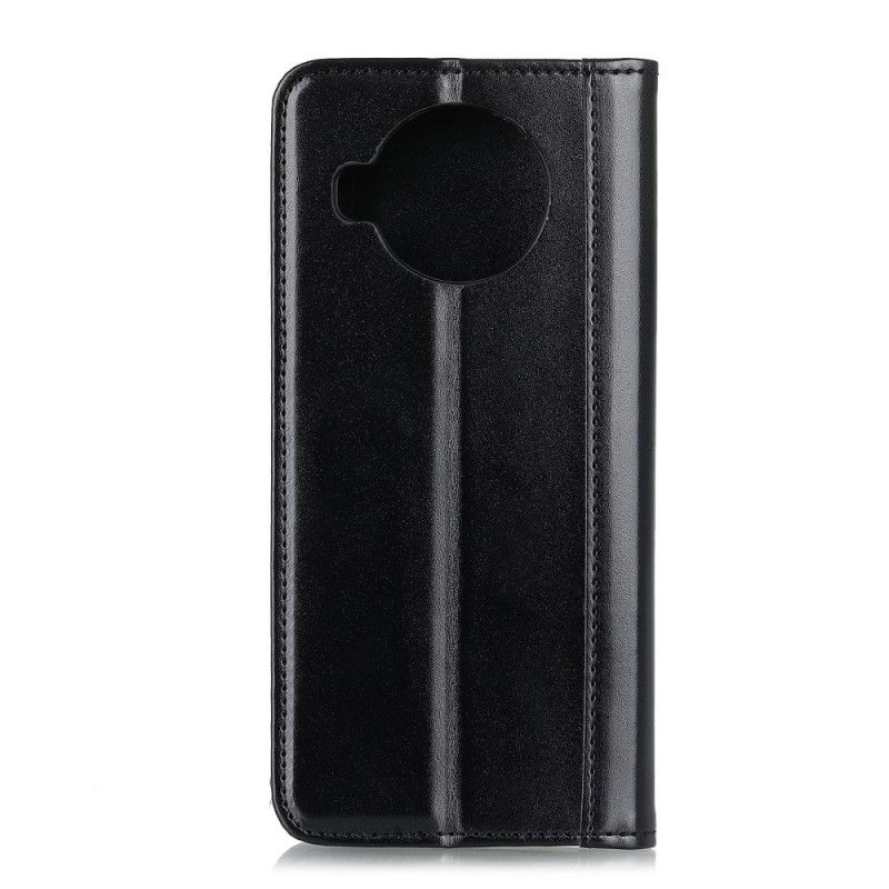 Folio-fodral Xiaomi Mi 10T Lite 5G / Redmi Note 9 Pro 5G Svart Äkta Split Läder