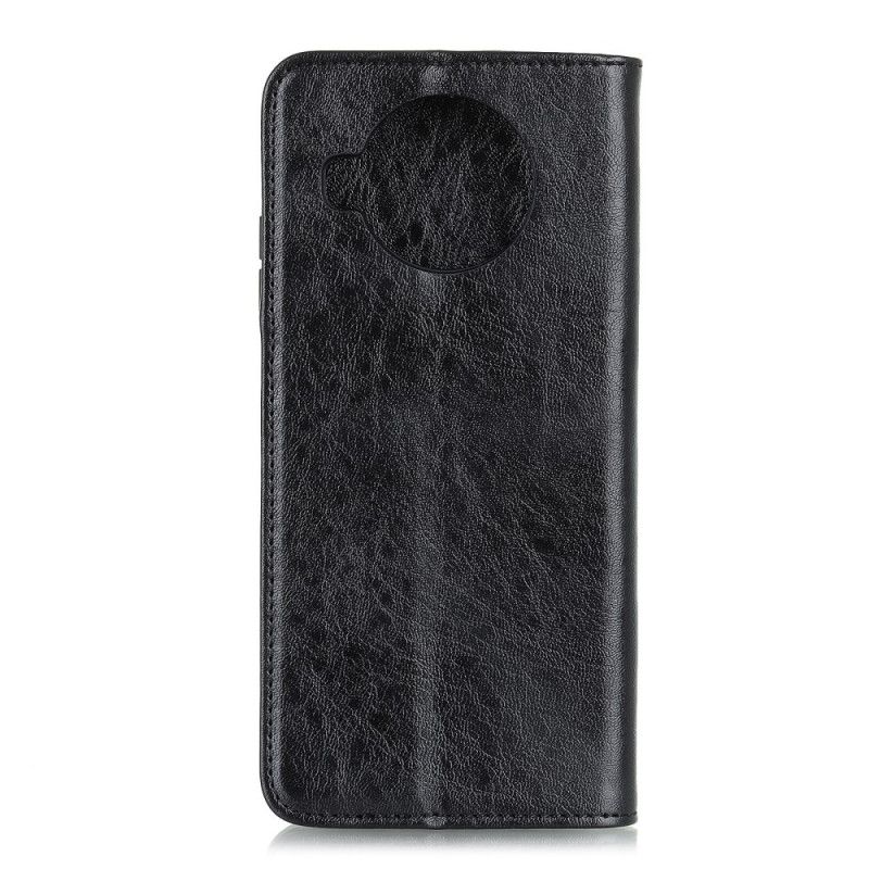 Folio-fodral Xiaomi Mi 10T Lite 5G / Redmi Note 9 Pro 5G Svart Texturerat Delat Läder