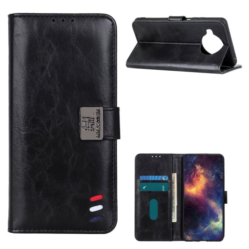 Läderfodral Xiaomi Mi 10T Lite 5G / Redmi Note 9 Pro 5G Svart Vintage Tricolor Effekt