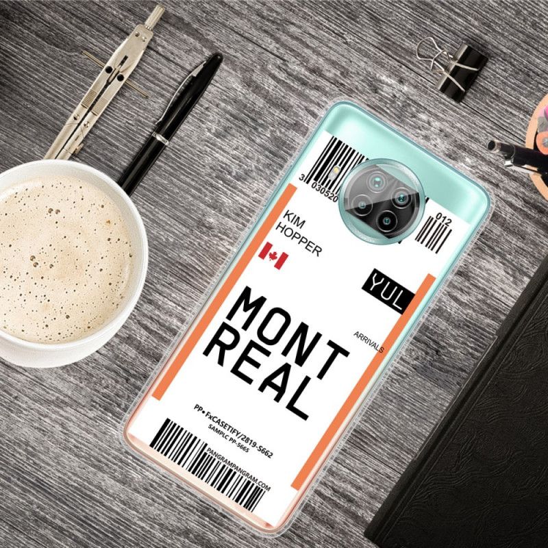 Skal för Xiaomi Mi 10T Lite 5G / Redmi Note 9 Pro 5G Ombordstigningskort Till Montreal