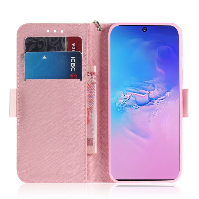 Läderfodral Samsung Galaxy S10 Lite Mobilskal Hamstrar Med Rem