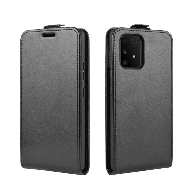 Läderfodral Samsung Galaxy S10 Lite Svart Mobilskal Vikbar Lädereffekt