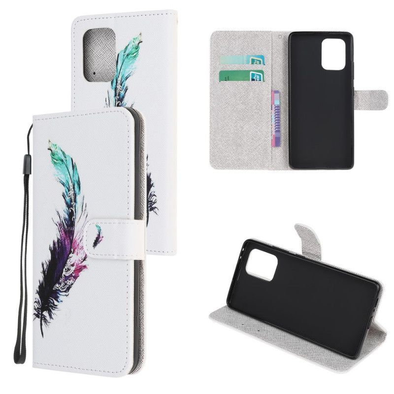 Läderskal Samsung Galaxy S10 Lite Fjäder Med Rem