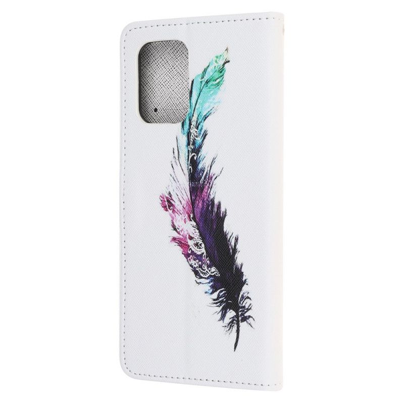 Läderskal Samsung Galaxy S10 Lite Fjäder Med Rem