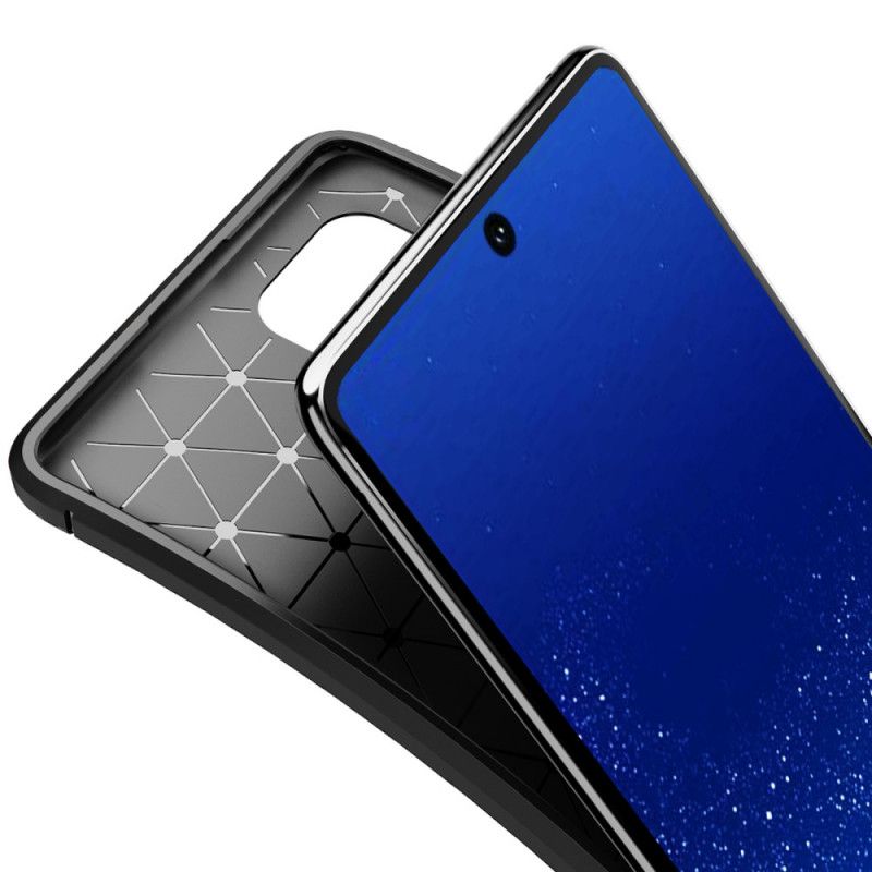 Skal Samsung Galaxy S10 Lite Svart Flexibel Kolfiberstruktur