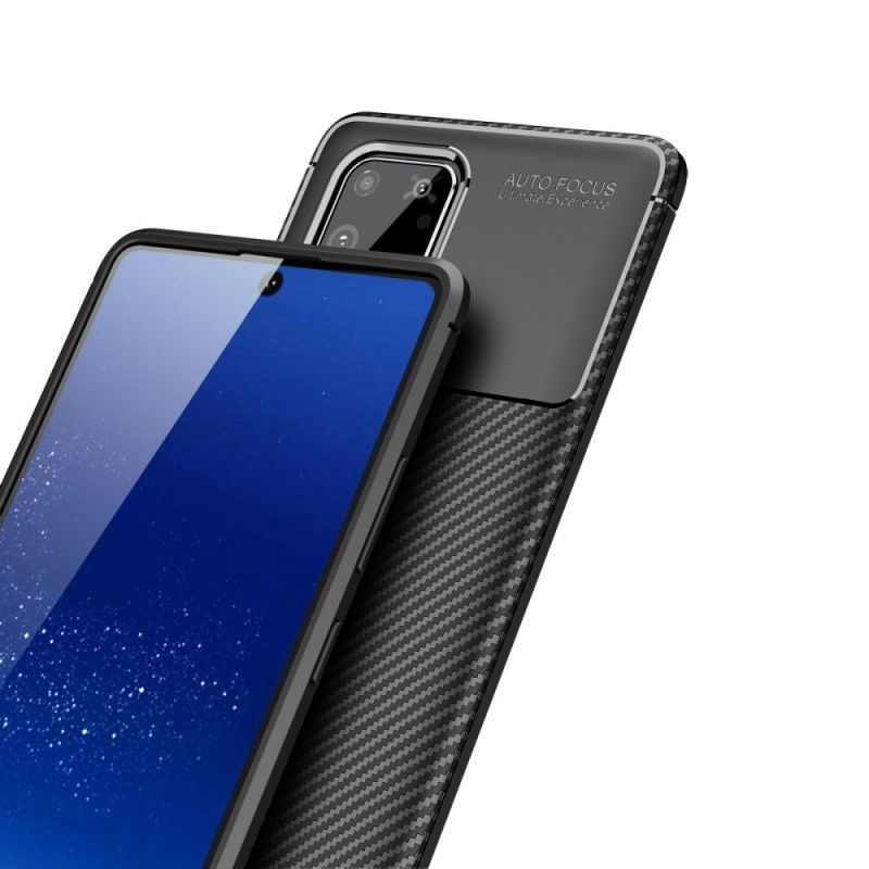Skal Samsung Galaxy S10 Lite Svart Flexibel Kolfiberstruktur